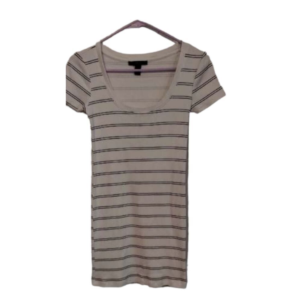 Forever 21 white and black stripe bodycon T-shirt‎ Dress